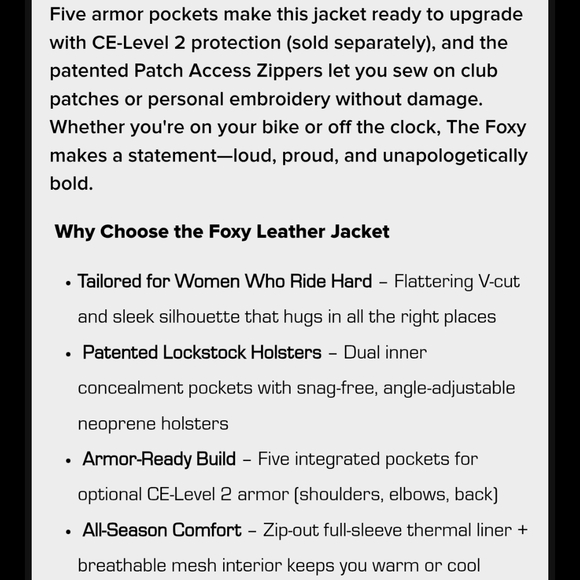 NEW Milwaukee Leather MMC20000 Foxy Womens Jacket XL Biker Genuine Leather Moto - Picture 5 of 16